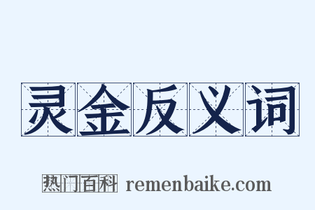 灵金反义词是什么意思的图片